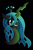 Size: 3452x5202 | Tagged: safe, artist:drawponies, imported from derpibooru, queen chrysalis, changeling, changeling queen, absurd resolution, black background, bust, female, glowing, glowing horn, horn, looking at you, simple background, solo