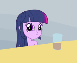 Size: 550x451 | Tagged: safe, imported from derpibooru, twilight sparkle, equestria girls, chocolate milk, exploitable meme, funny, meme, spill, spilled milk, twiface