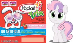 Size: 954x567 | Tagged: safe, artist:felix-kot, imported from derpibooru, sweetie belle, simple background, transparent background, trix, vector, whey corlett, yogurt