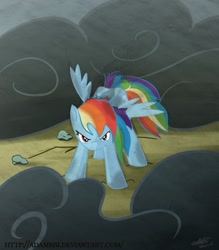 Size: 1050x1200 | Tagged: dead source, safe, artist:adamrbi, imported from derpibooru, rainbow dash, badass, female, solo