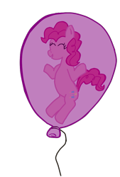 Size: 687x1014 | Tagged: artist needed, safe, imported from derpibooru, pinkie pie, balloon, female, pinkie pie trapped in a balloon, solo, then watch her balloons lift her up to the sky