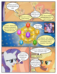 Size: 612x792 | Tagged: safe, artist:newbiespud, edit, edited screencap, imported from derpibooru, screencap, applejack, fluttershy, pinkie pie, rarity, twilight sparkle, earth pony, pegasus, pony, unicorn, comic:friendship is dragons, friendship is magic, book, comic, elements of harmony, female, mare, screencap comic, unicorn twilight