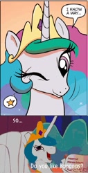 Size: 367x724 | Tagged: safe, idw, imported from derpibooru, princess celestia, spoiler:comic, friendship is magic bitch
