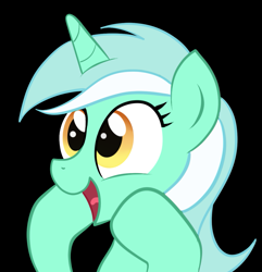 Size: 1069x1110 | Tagged: safe, artist:gsphere, imported from derpibooru, lyra heartstrings, pony, unicorn, black background, excited, female, simple background, smiling, solo, vector, want