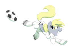 Size: 2000x1344 | Tagged: safe, artist:equestria-prevails, imported from derpibooru, derpy hooves, pegasus, pony, 4chan cup, ball, clothes, female, football, mare, safest hooves, simple background, smiling, solo, transparent background, vector