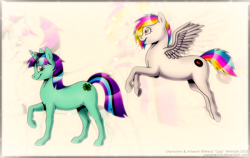 Size: 900x568 | Tagged: safe, artist:capsysworld, imported from derpibooru, oc, oc only, pegasus, pony, unicorn, bass drop, may day