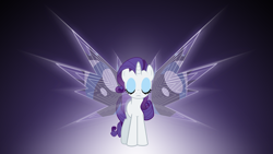 Size: 1920x1080 | Tagged: safe, artist:mithandir730, imported from derpibooru, rarity, eyes, implied, raricorn, vector, wallpaper, wings