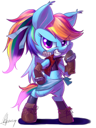 Size: 3000x4000 | Tagged: dead source, safe, artist:jggjqm522, imported from derpibooru, rainbow dash, pegasus, pony, bipedal, boots, female, mare, scar, shoes, signature, simple background, solo, transparent background