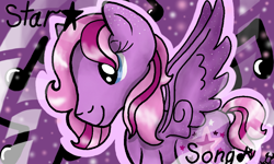 Size: 854x512 | Tagged: safe, artist:hershy-kisses, imported from derpibooru, starsong, pegasus, pony