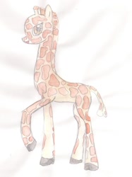 Size: 1024x1367 | Tagged: safe, artist:enement, imported from derpibooru, oc, oc only, giraffe, traditional art