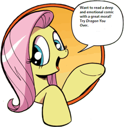 Size: 421x431 | Tagged: safe, idw, imported from derpibooru, fluttershy, comic:dragon you over, bad advice fluttershy, exploitable meme, meme