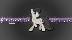 Size: 1920x1080 | Tagged: safe, artist:mitandir730, artist:mrfoxington, imported from derpibooru, octavia melody, earth pony, pony, abstract background, clef, cutie mark, female, hooves, mare, raised hoof, solo, vector, wallpaper