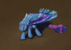 Size: 1525x1080 | Tagged: safe, artist:drakmire, imported from derpibooru, trixie, twilight sparkle, solo