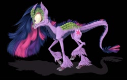 Size: 800x505 | Tagged: safe, artist:xenon, imported from derpibooru, twilight sparkle, kirin, cloven hooves, curved horn, female, hilarious in hindsight, kirin twilight, kirin-ified, nightmare fuel, scales, solo, species swap, unshorn fetlocks, wat, what has science done