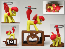 Size: 1024x768 | Tagged: safe, artist:renegadecow, imported from derpibooru, apple bloom, automaton, craft, loop-de-hoop, sculpture, woodwork