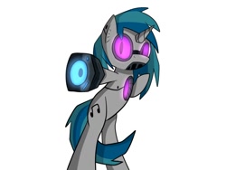 Size: 800x600 | Tagged: safe, artist:mechashockwave, imported from derpibooru, dj pon-3, vinyl scratch, pony, robot, unicorn, bass cannon, female, solo, speaker