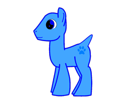 Size: 1000x800 | Tagged: safe, artist:bucky, imported from derpibooru, dog, dog pony, earth pony, pony, blue, blue (character), blue's clues, blues clues, male, paw print, ponified, rule 63, simple background, stallion, transparent background