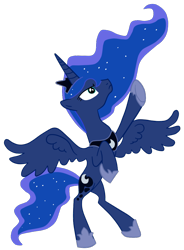 Size: 734x999 | Tagged: safe, artist:jamy-jamy, imported from derpibooru, princess luna, pony, bipedal, female, simple background, solo, transparent background, vector