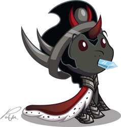 Size: 712x749 | Tagged: safe, artist:utahraptorz-poniez, imported from derpibooru, king sombra, chibi, colt, colt sombra, crystal, cute, foal, male, solo, sombradorable, that pony sure does love crystals, younger