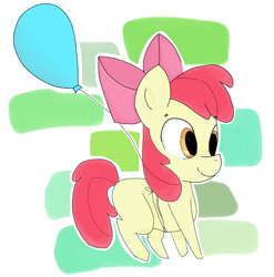 Size: 832x843 | Tagged: safe, artist:trailofpasta, imported from derpibooru, apple bloom, balloon, female, solo