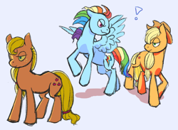 Size: 986x723 | Tagged: safe, artist:darkstripe4ever, imported from derpibooru, applejack, rainbow dash, exclamation point