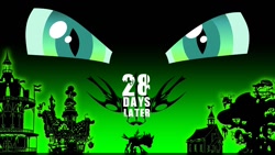 Size: 1280x720 | Tagged: safe, artist:grumbeerkopp, imported from derpibooru, queen chrysalis, changeling, 28 days later, carousel boutique, eyes, golden oaks library, library, school, sugarcube corner, vector, wallpaper