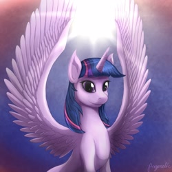 Size: 1650x1650 | Tagged: safe, artist:angerelic, imported from derpibooru, twilight sparkle, alicorn, pony, female, solo, twilight sparkle (alicorn)