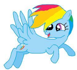 Size: 525x480 | Tagged: safe, artist:jaxoncantdraw, imported from derpibooru, rainbow dash, digital art, female, simple background, solo, stylistic suck