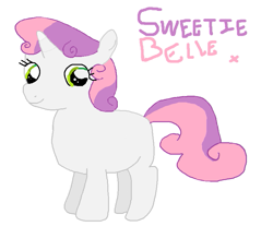 Size: 793x691 | Tagged: safe, artist:jaxoncantdraw, imported from derpibooru, sweetie belle, digital art, female, simple background, solo, stylistic suck