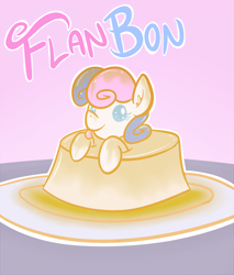 Size: 700x820 | Tagged: safe, artist:atlur, deleted from derpibooru, imported from derpibooru, bon bon, sweetie drops, bonafied, bonpun, flan, solo