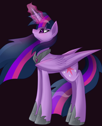 Size: 1238x1524 | Tagged: safe, artist:derpsonhooves, imported from derpibooru, twilight sparkle, alicorn, pony, corrupted, female, mare, solo, twilight sparkle (alicorn)