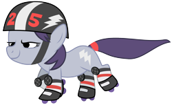 Size: 1650x1000 | Tagged: safe, artist:pageturner1988, imported from derpibooru, bolt (character), bolt (g4), earth pony, pony, call of the cutie, 101 dalmatians, female, filly, flash, foal, helmet, horace badun, narrowed eyes, roller derby, roller skates, simple background, solo, transparent background, vector