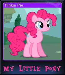 Size: 230x265 | Tagged: safe, imported from derpibooru, pinkie pie, female, solo, steam (software), steam trading card