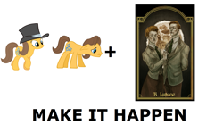 Size: 1337x796 | Tagged: safe, imported from derpibooru, caramel, robert lutece, rosalind lutece, toffee, bioshock, bioshock infinite, exploitable meme, lutece twins, make it happen, meta