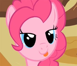 Size: 500x426 | Tagged: safe, imported from derpibooru, screencap, pinkie pie, face, female, solo, tongue out