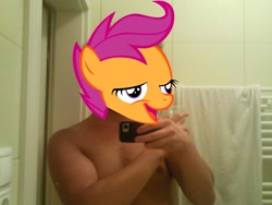 Size: 2560x1920 | Tagged: safe, imported from derpibooru, scootaloo, chickun, exploitable meme, forced meme