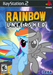 Size: 710x1000 | Tagged: safe, artist:nickyv917, imported from derpibooru, rainbow dash, box art, cropped, crossover, discorded, game cover, parody, playstation 2, rainbow ditch, sega, sonic the hedgehog (series), sonic unleashed