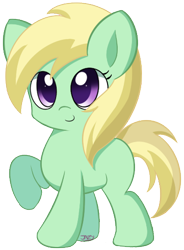 Size: 361x491 | Tagged: safe, artist:pokumii, imported from derpibooru, apple mint, pony, apple family, apple family member, background pony, female, filly, foal, happy, solo