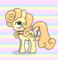 Size: 1445x1500 | Tagged: safe, artist:yokkishai, imported from derpibooru, carrot top, golden harvest, bow, cute, cutie top, female, solo, sweet, tail bow