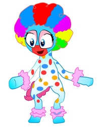 Size: 800x1000 | Tagged: safe, artist:rainheart94, imported from derpibooru, pinkie pie, earth pony, pony, afro circus, circus afro, clothes, clown, costume, cute, diapinkes, female, g4, madagascar (dreamworks), madagascar 3: europe's most wanted, mare, marty, pinkie clown, polka dots, solo