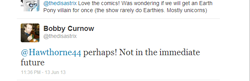 Size: 640x207 | Tagged: safe, idw, imported from derpibooru, earth pony, pony, antagonist, bobby curnow, comics, text, twitter