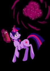Size: 752x1063 | Tagged: dead source, safe, artist:derpsonhooves, imported from derpibooru, twilight sparkle, book, female, magic, solo