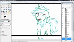 Size: 1189x671 | Tagged: safe, artist:veggie55, imported from derpibooru, lyra heartstrings, pony, unicorn, comic, gimp, guyra, microsoft windows, rule 63, screenshots, solo, windows, wip