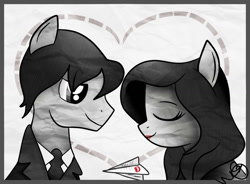 Size: 1024x754 | Tagged: safe, artist:balloons504, imported from derpibooru, pony, paper, paper airplane, paperman, ponified