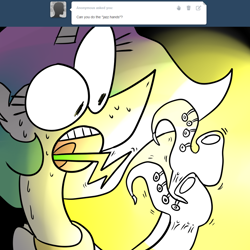 Size: 1000x1000 | Tagged: safe, artist:order border, imported from derpibooru, princess celestia, alicorn, pony, drunk celestia, female, solo, surreal, tumblr, wat