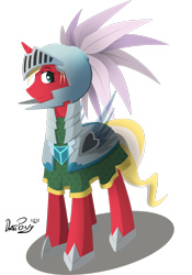 Size: 1280x1829 | Tagged: safe, artist:datponypl, imported from derpibooru, oc, oc only, pony, unicorn, armor, solo