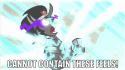 Size: 879x494 | Tagged: safe, imported from derpibooru, king sombra, cannot contain feels, explosion, feels, image macro, male, solo