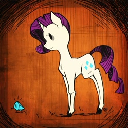 Size: 600x603 | Tagged: safe, artist:steveholt, imported from derpibooru, rarity, don't starve, female, gem, solo