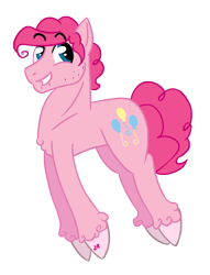 Size: 1108x1448 | Tagged: safe, artist:ordinarydraw, imported from derpibooru, pinkie pie, bubble berry, chest fluff, rule 63, simple background, solo, stubble, transparent background, unshorn fetlocks, vector