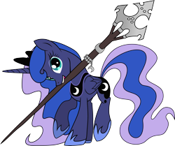 Size: 6128x5126 | Tagged: safe, artist:theonewiththeoctaves, imported from derpibooru, princess luna, absurd resolution, female, simple background, solo, staff